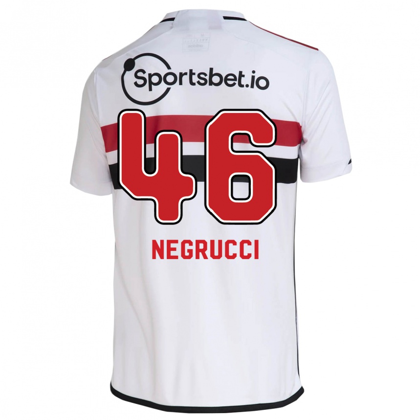 Kids Football Felipe Negrucci #46 White Home Jersey 2023/24 T-Shirt