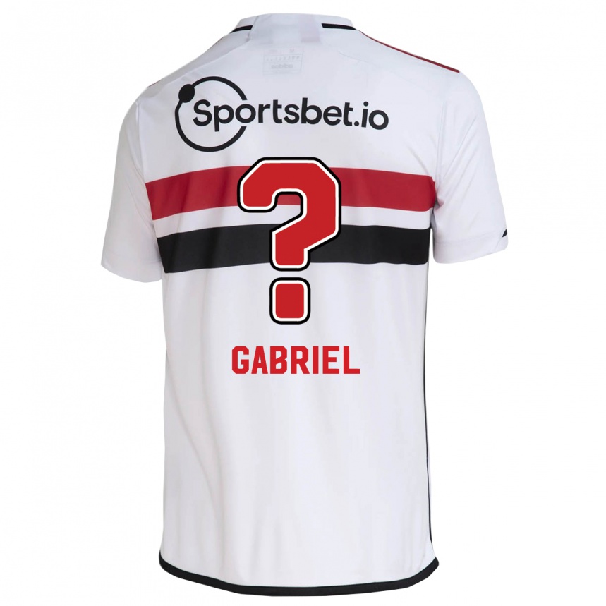 Kids Football João Gabriel #0 White Home Jersey 2023/24 T-Shirt