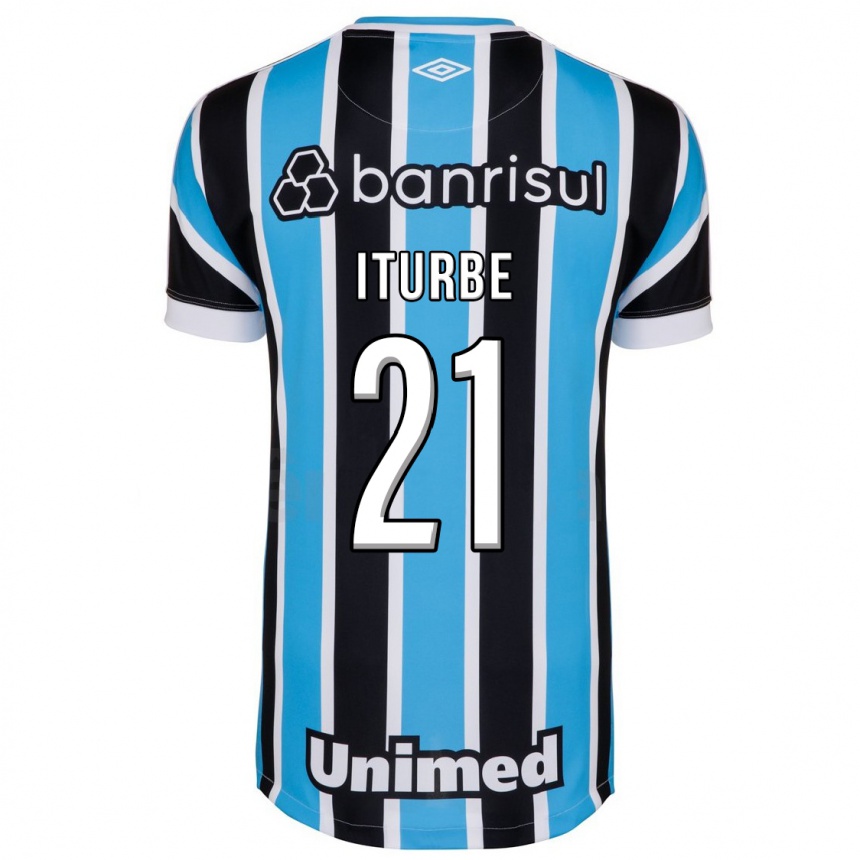 Kids Football Juan Iturbe #21 Blue Home Jersey 2023/24 T-Shirt