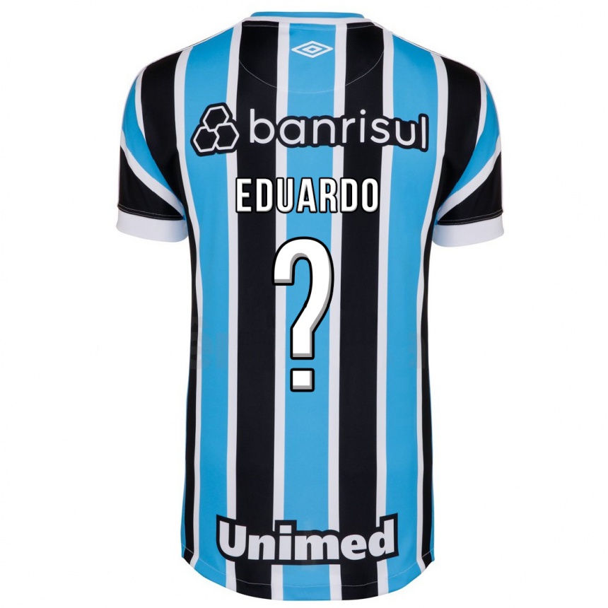 Kids Football Luiz Eduardo #0 Blue Home Jersey 2023/24 T-Shirt