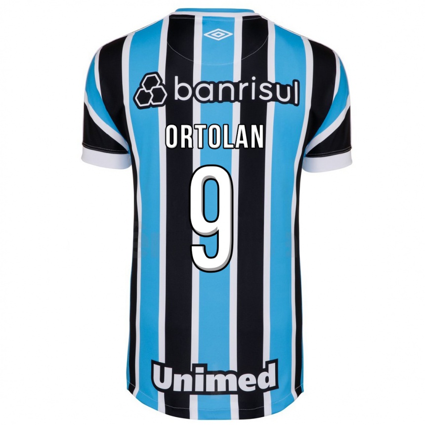 Kids Football Dani Ortolan #9 Blue Home Jersey 2023/24 T-Shirt