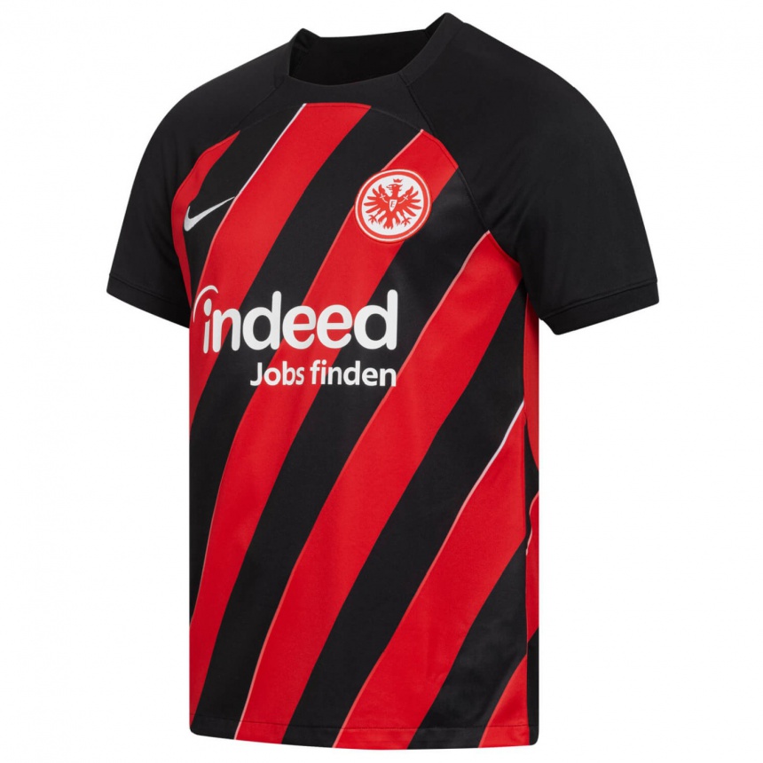 Kids Football Sebastian Rode #17 Red Black Home Jersey 2023/24 T-Shirt