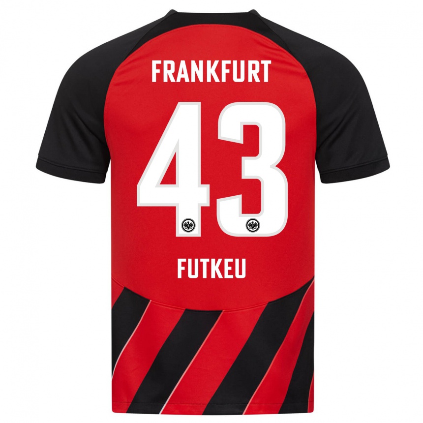 Kids Football Noel Futkeu #43 Red Black Home Jersey 2023/24 T-Shirt