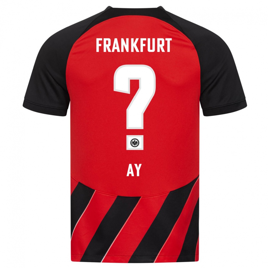 Kids Football Ugur Ay #0 Red Black Home Jersey 2023/24 T-Shirt