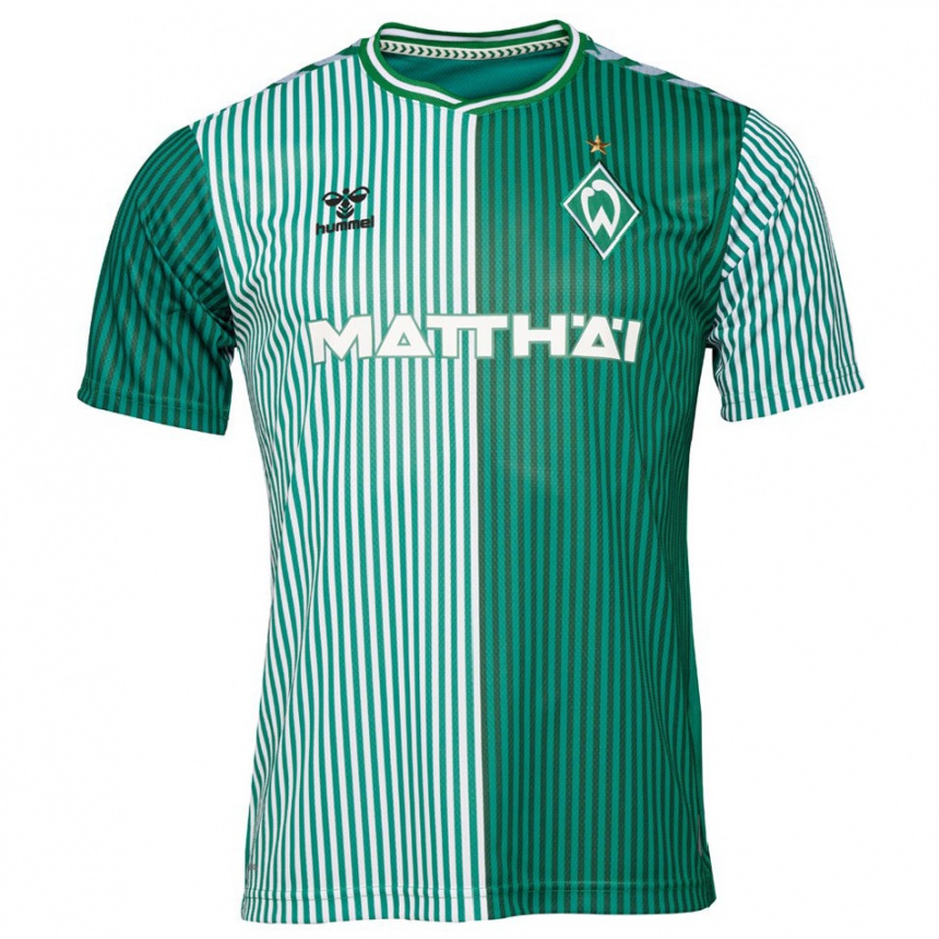 Kids Football Saskia Matheis #19 Green Home Jersey 2023/24 T-Shirt