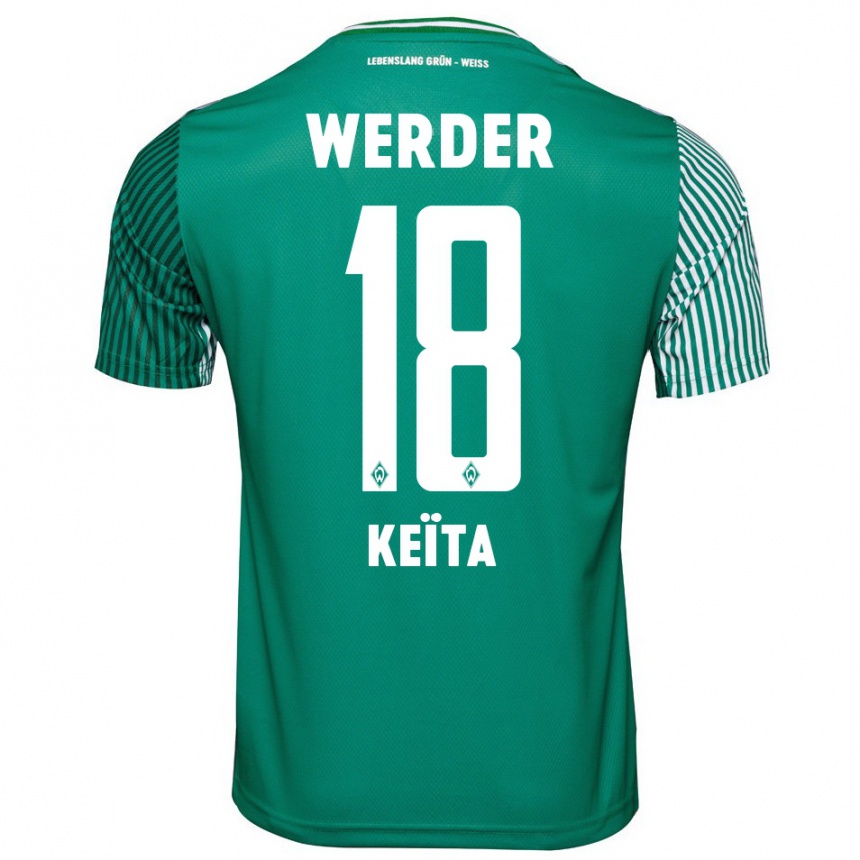 Kids Football Naby Keïta #18 Green Home Jersey 2023/24 T-Shirt