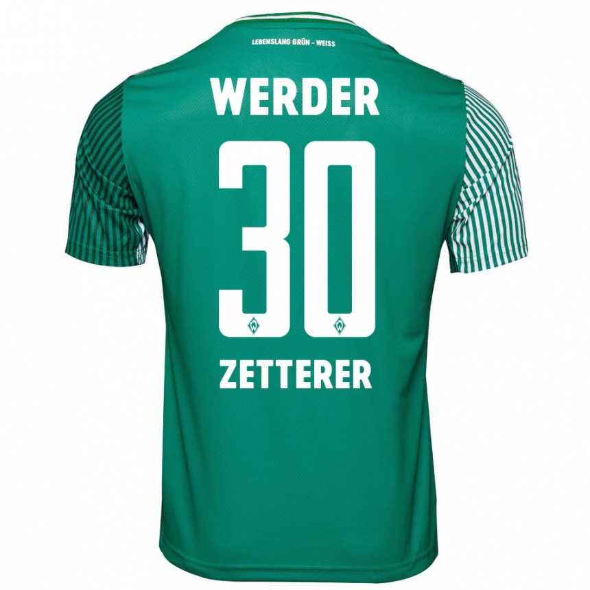 Kids Football Michael Zetterer #30 Green Home Jersey 2023/24 T-Shirt