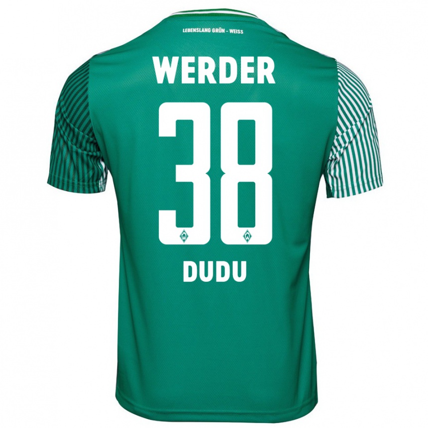 Kids Football Dudu #38 Green Home Jersey 2023/24 T-Shirt