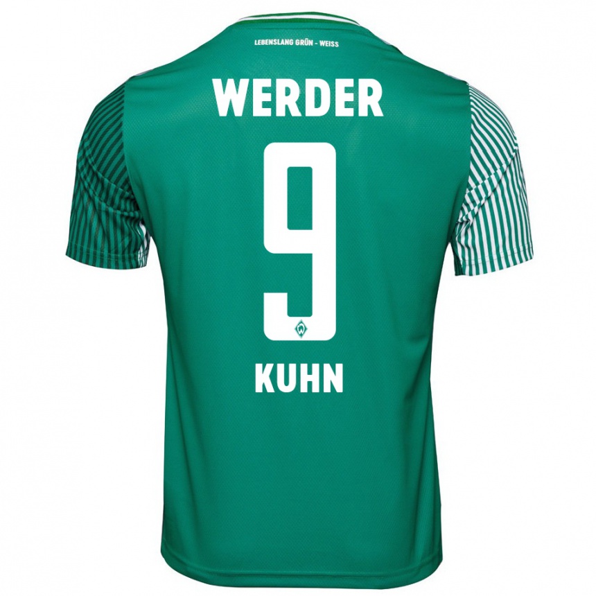 Kids Football Philipp Kühn #9 Green Home Jersey 2023/24 T-Shirt