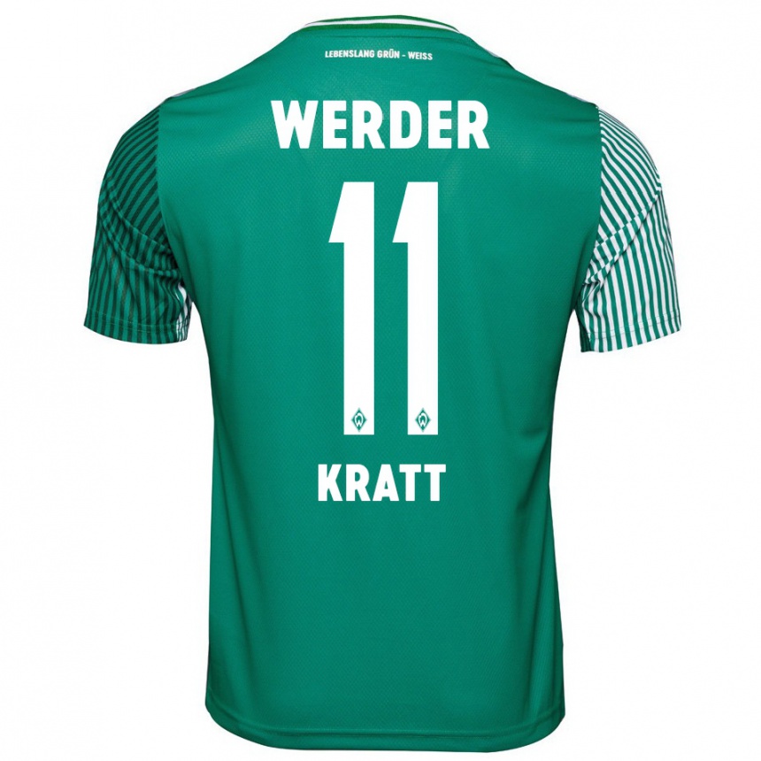 Kids Football Ronan Kratt #11 Green Home Jersey 2023/24 T-Shirt