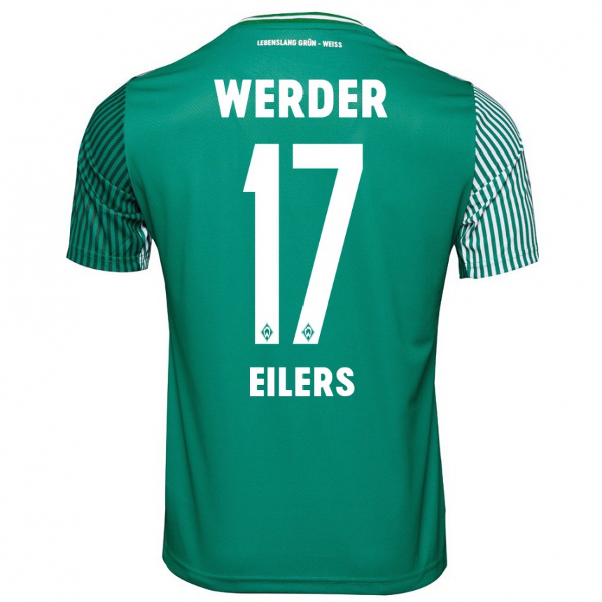 Kids Football Jonas Eilers #17 Green Home Jersey 2023/24 T-Shirt