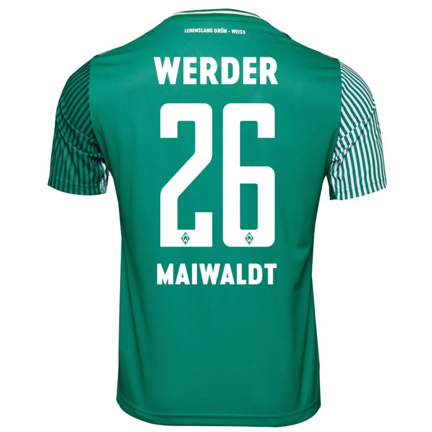 Kids Football Julius Maiwaldt #26 Green Home Jersey 2023/24 T-Shirt