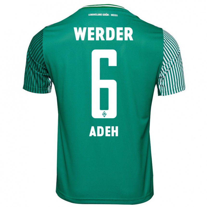 Kids Football Wesley Adeh #6 Green Home Jersey 2023/24 T-Shirt