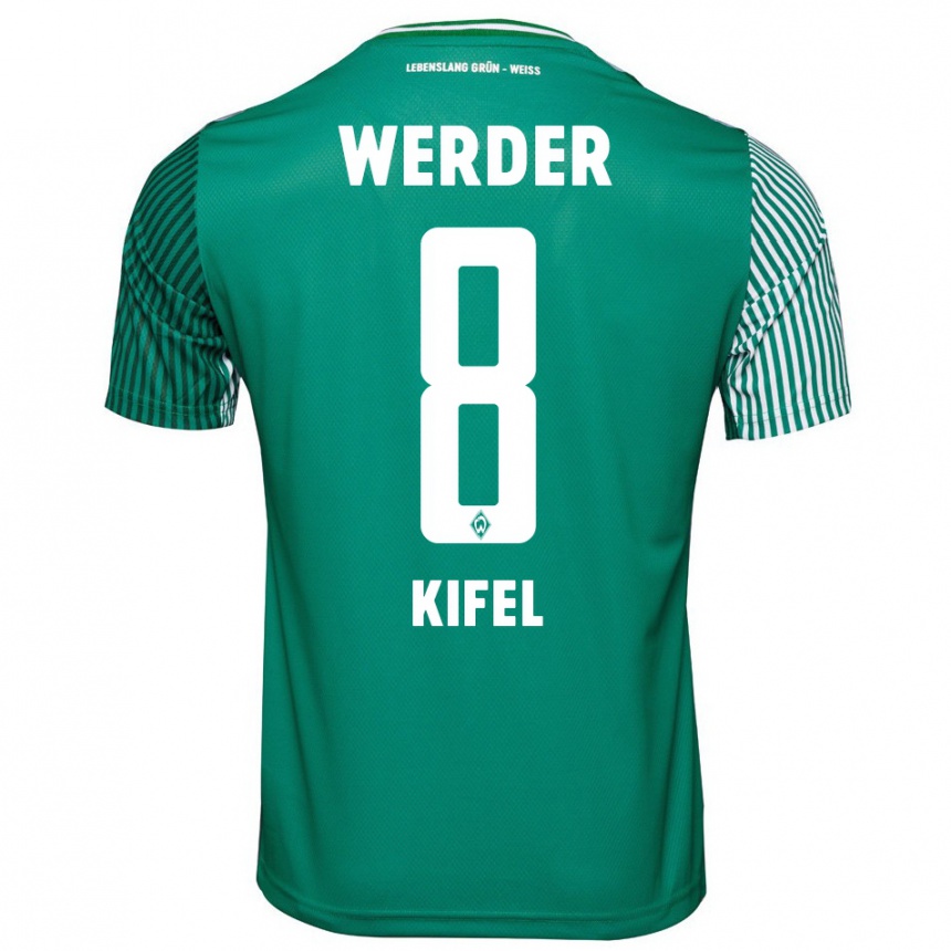 Kids Football Denis Kifel #8 Green Home Jersey 2023/24 T-Shirt