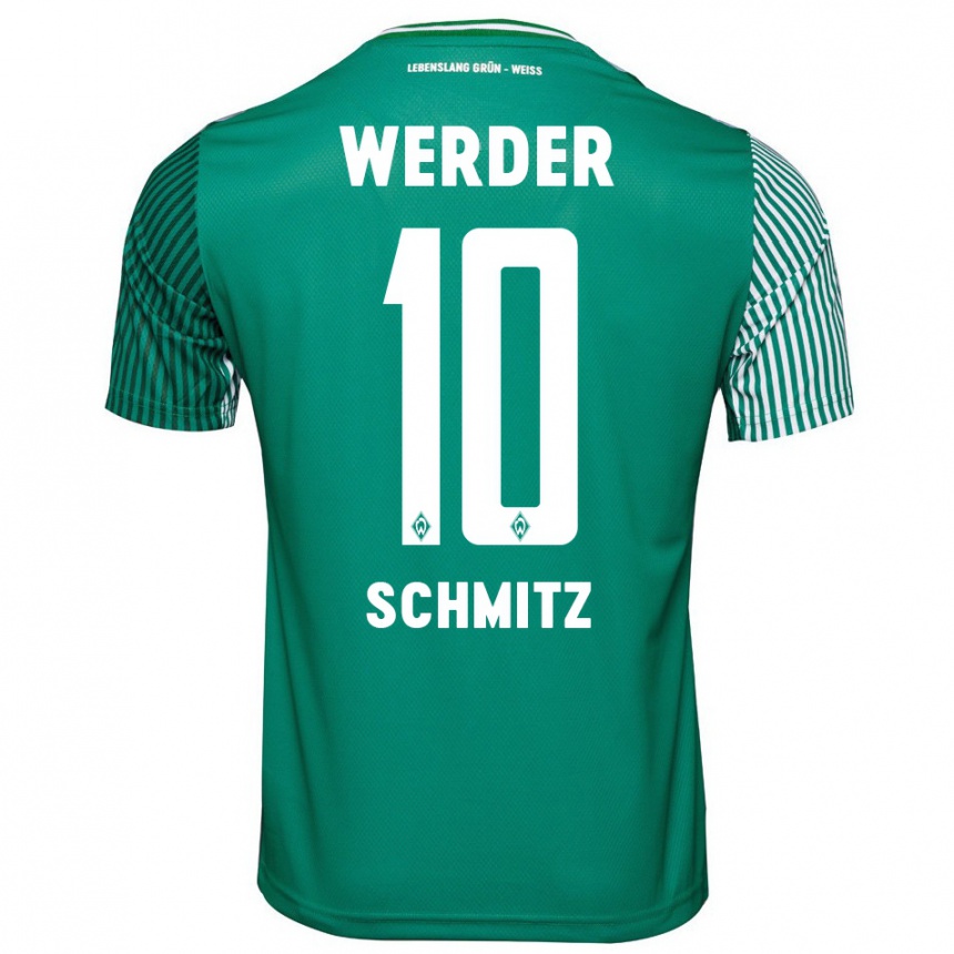 Kids Football Maximilian Schmitz #10 Green Home Jersey 2023/24 T-Shirt