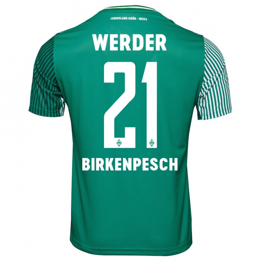 Kids Football Noah Birkenpesch #21 Green Home Jersey 2023/24 T-Shirt