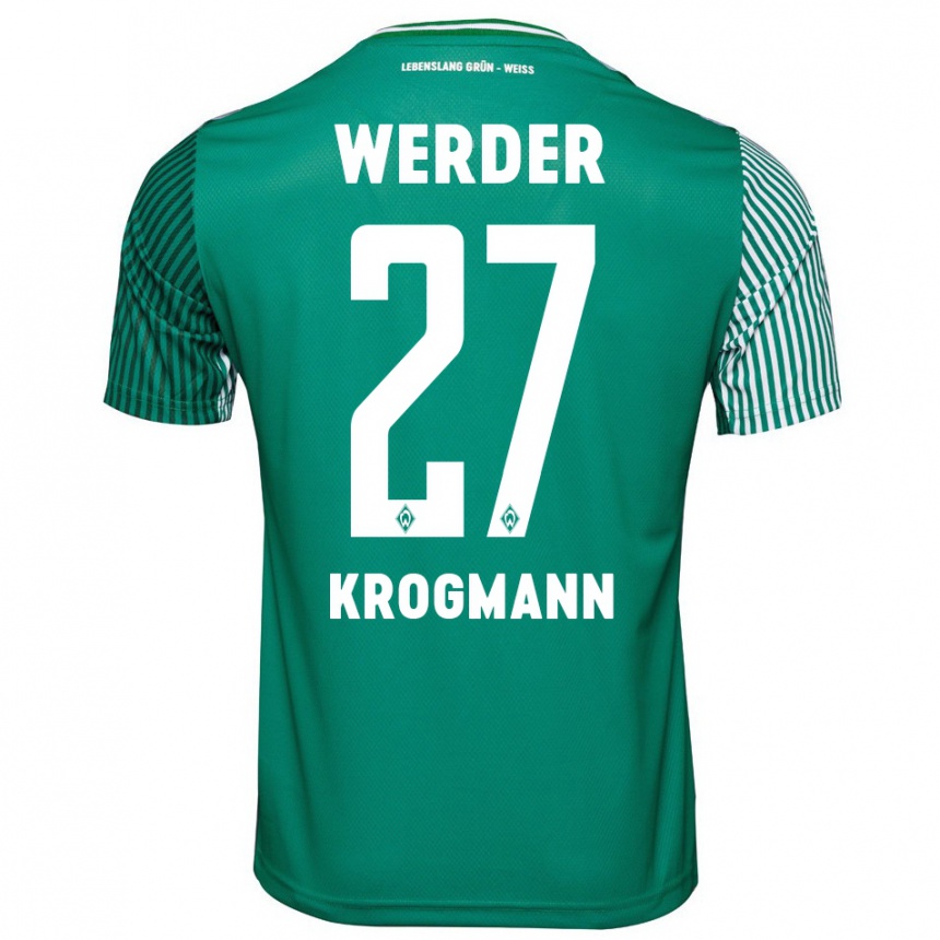 Kids Football Avid Krogmann #27 Green Home Jersey 2023/24 T-Shirt