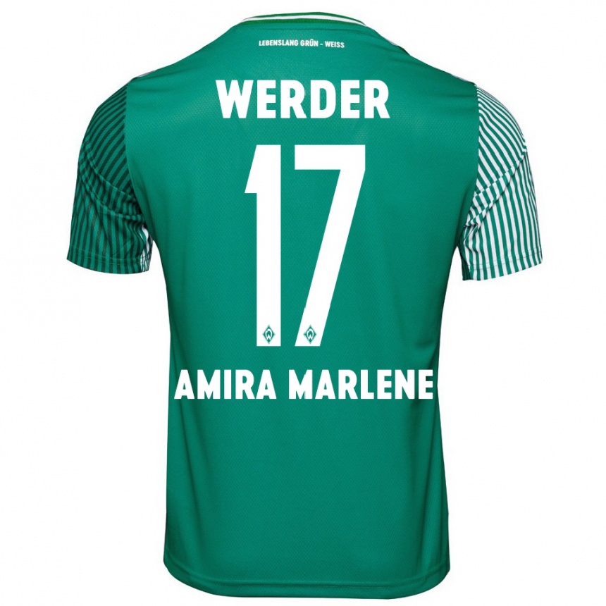 Kids Football Amira Marlene Dahl #17 Green Home Jersey 2023/24 T-Shirt