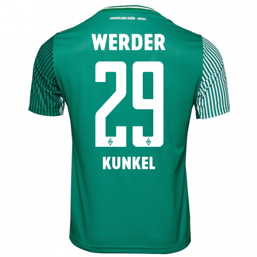 Kids Football Melina Kunkel #29 Green Home Jersey 2023/24 T-Shirt