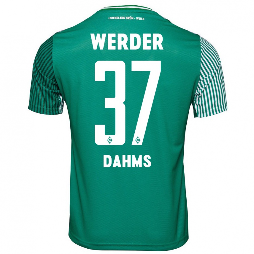 Kids Football Lena Dahms #37 Green Home Jersey 2023/24 T-Shirt