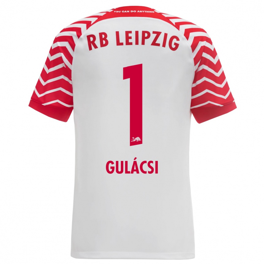 Kids Football Péter Gulácsi #1 White Home Jersey 2023/24 T-Shirt