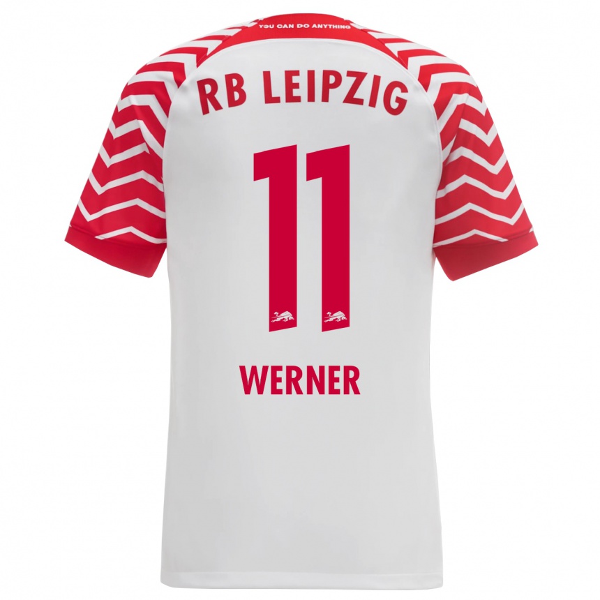 Kids Football Timo Werner #11 White Home Jersey 2023/24 T-Shirt