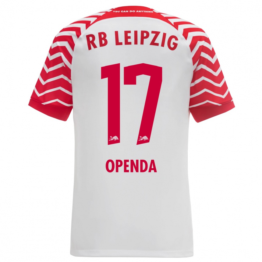 Kids Football Loïs Openda #17 White Home Jersey 2023/24 T-Shirt