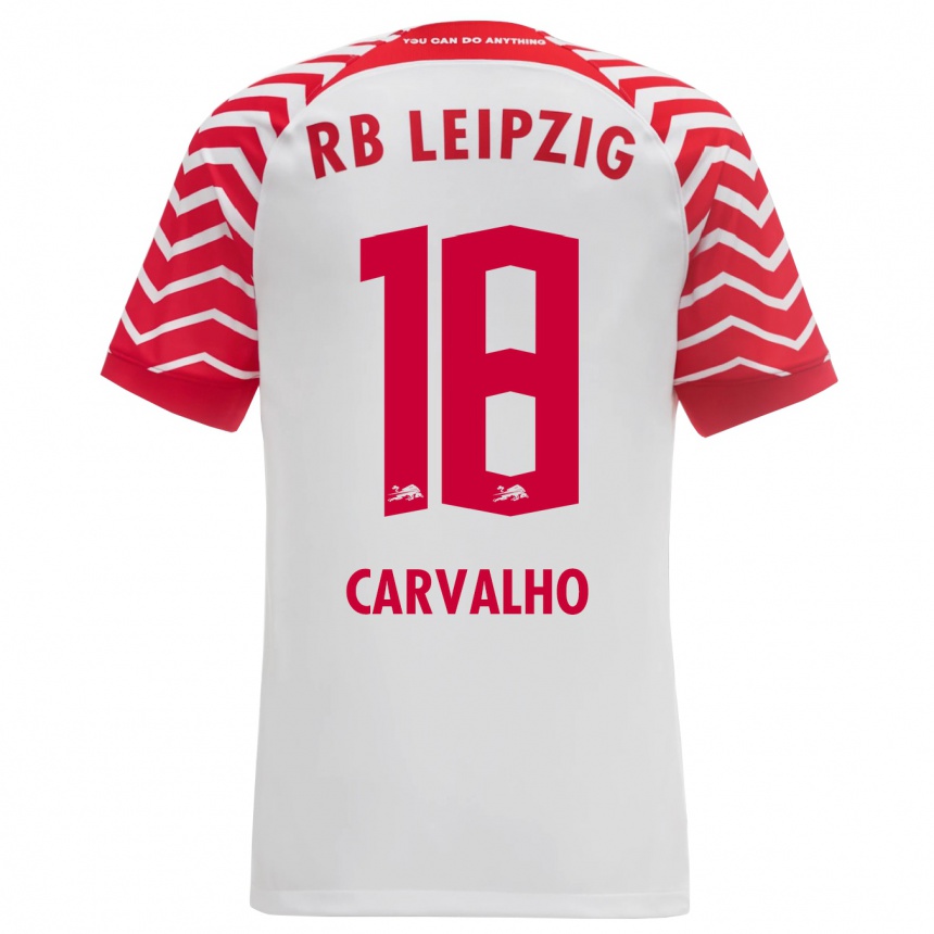 Kids Football Fabio Carvalho #18 White Home Jersey 2023/24 T-Shirt