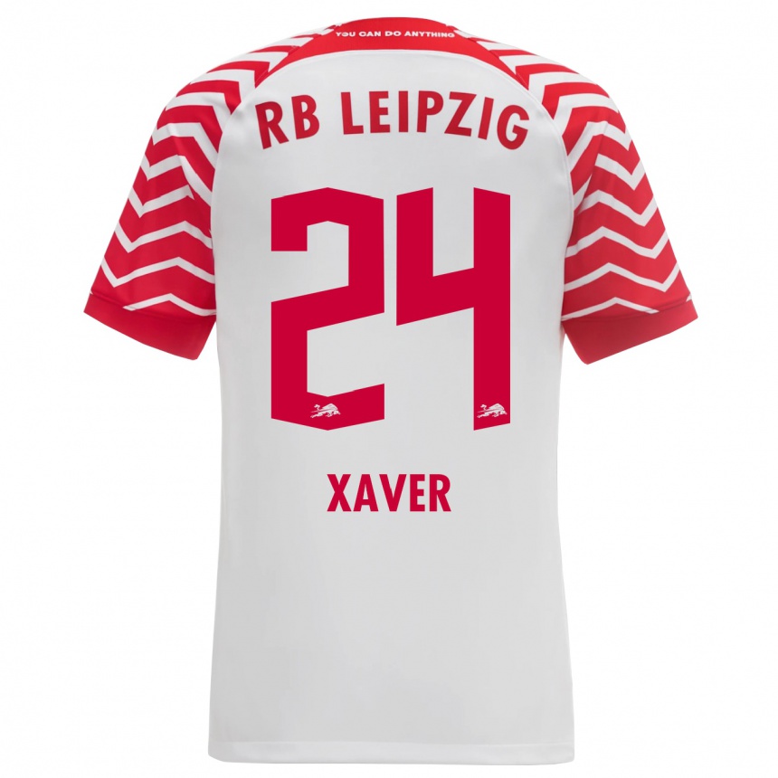 Kids Football Xaver Schlager #24 White Home Jersey 2023/24 T-Shirt