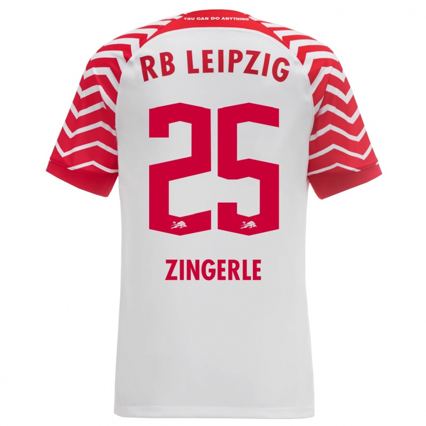 Kids Football Leopold Zingerle #25 White Home Jersey 2023/24 T-Shirt