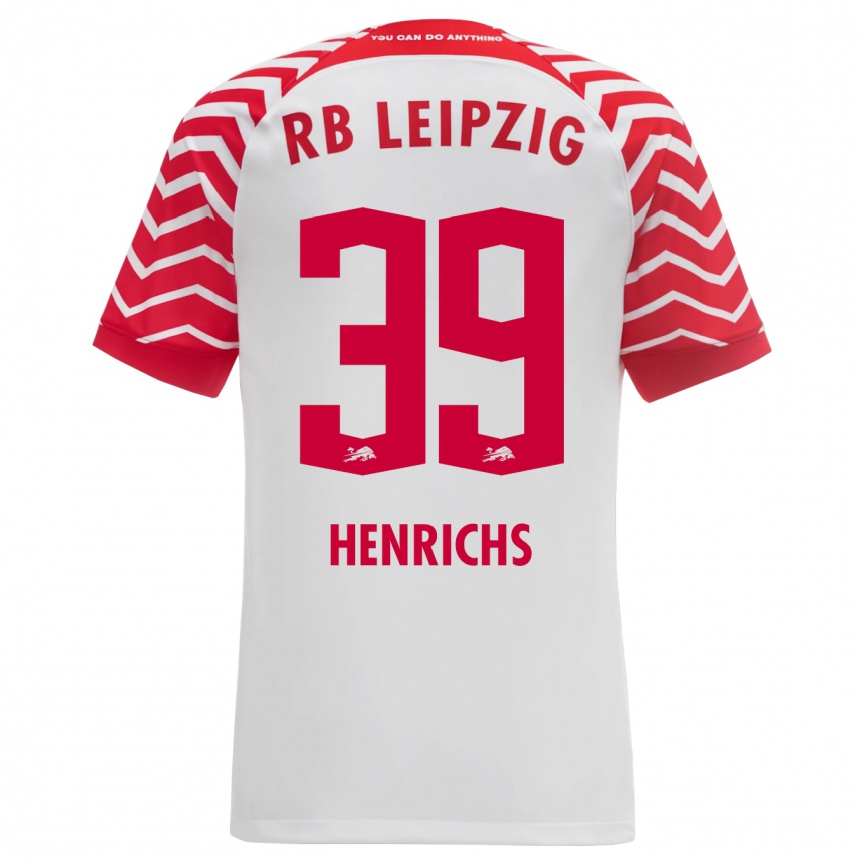 Kids Football Benjamin Henrichs #39 White Home Jersey 2023/24 T-Shirt