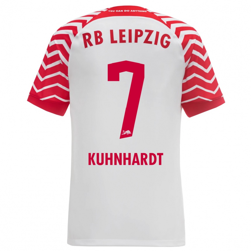 Kids Football Paul Kühnhardt #7 White Home Jersey 2023/24 T-Shirt