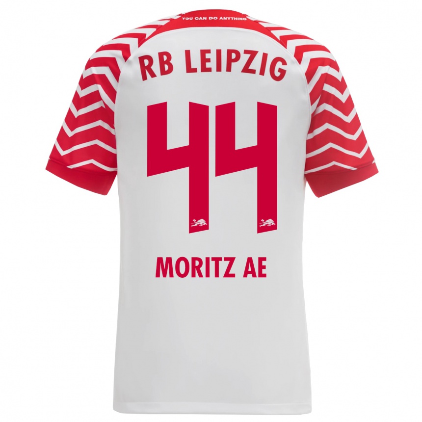 Kids Football Moritz Aé #44 White Home Jersey 2023/24 T-Shirt