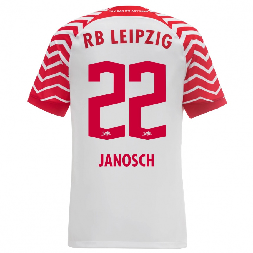 Kids Football Luca Janosch #22 White Home Jersey 2023/24 T-Shirt