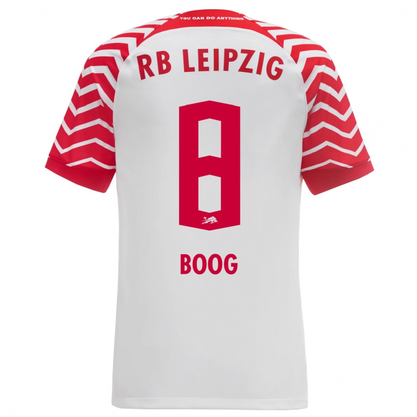 Kids Football Miguel Boog #8 White Home Jersey 2023/24 T-Shirt