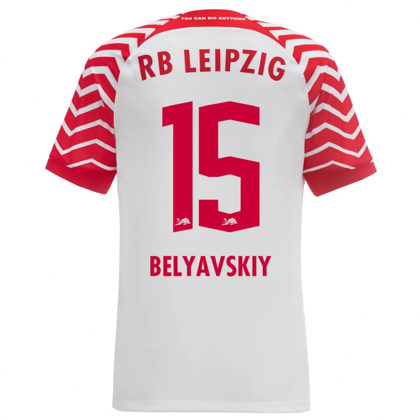 Kids Football David Belyavskiy #15 White Home Jersey 2023/24 T-Shirt