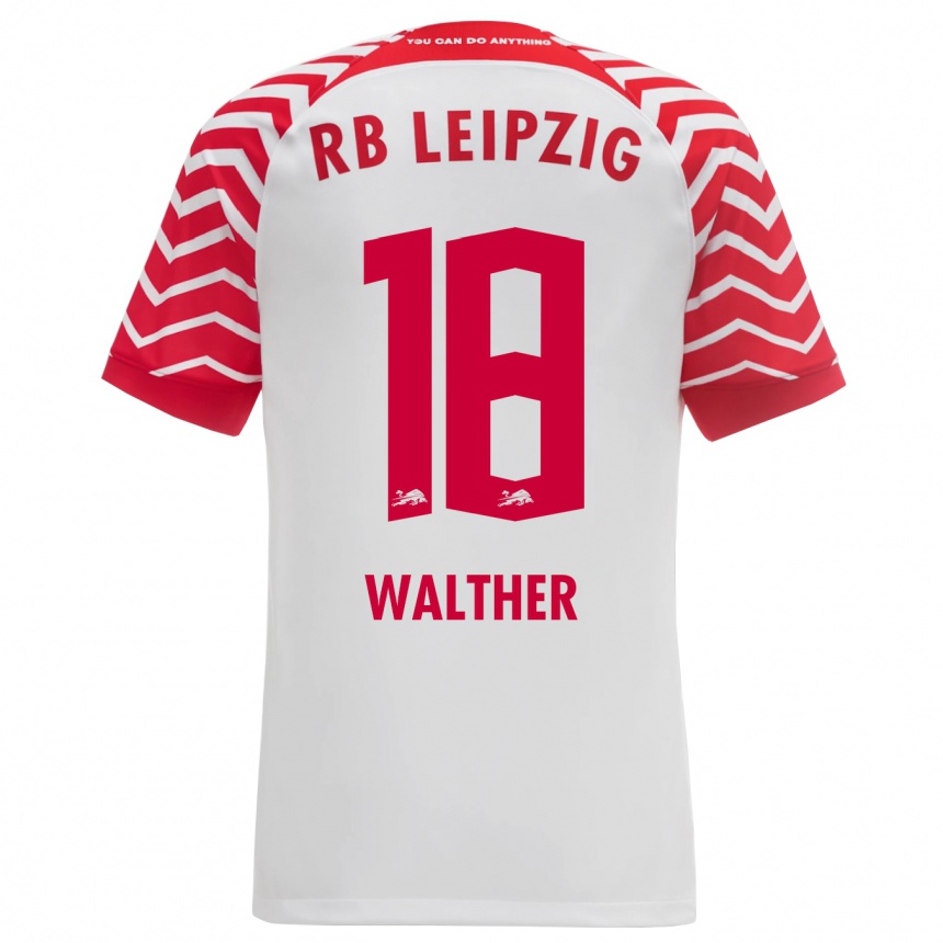 Kids Football Mika Walther #18 White Home Jersey 2023/24 T-Shirt