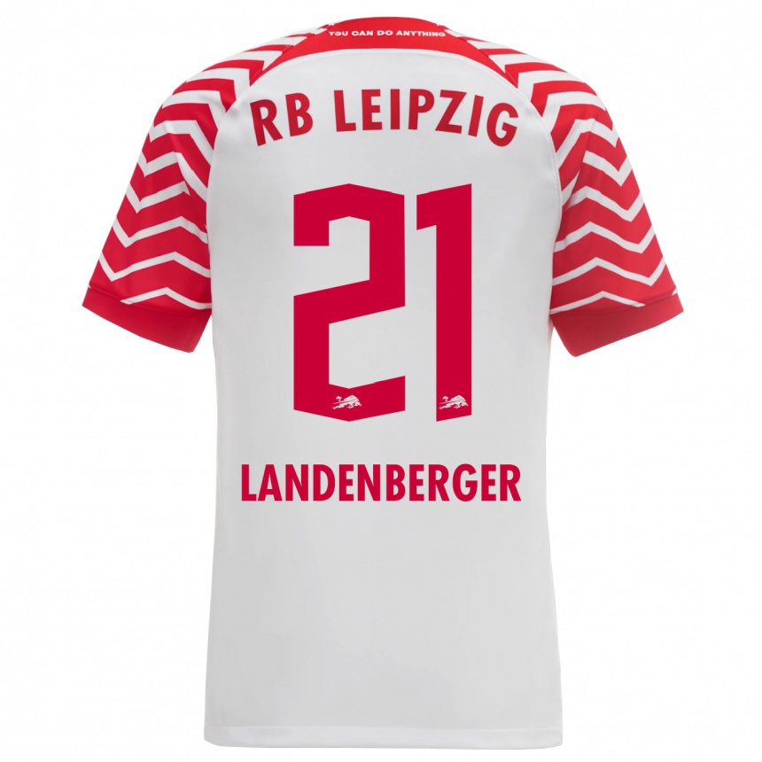 Kids Football Julia Landenberger #21 White Home Jersey 2023/24 T-Shirt
