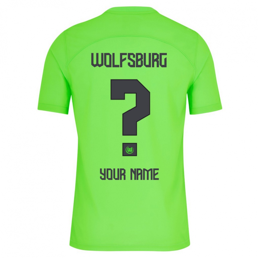 Kids Football Your Name #0 Green Home Jersey 2023/24 T-Shirt