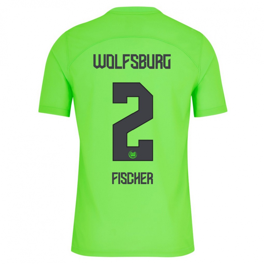 Kids Football Kilian Fischer #2 Green Home Jersey 2023/24 T-Shirt