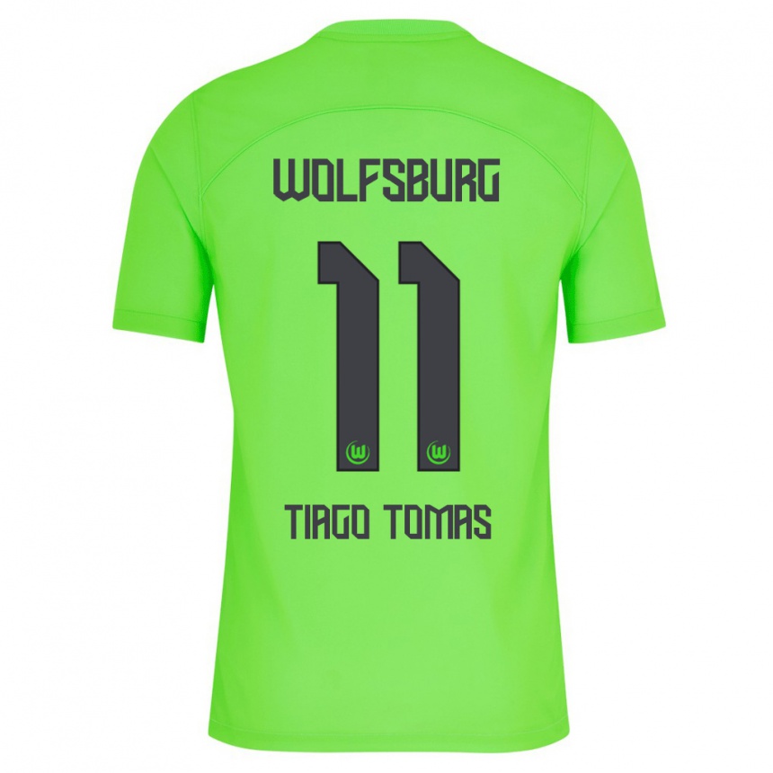 Kids Football Tiago Tomás #11 Green Home Jersey 2023/24 T-Shirt