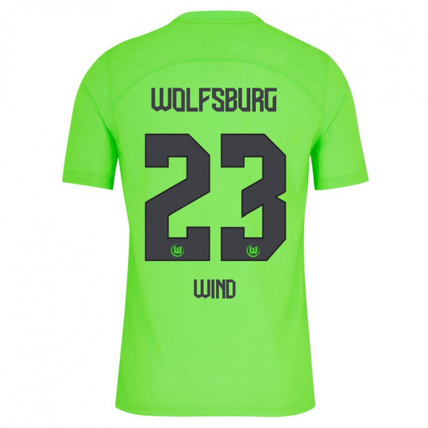 Kids Football Jonas Wind #23 Green Home Jersey 2023/24 T-Shirt