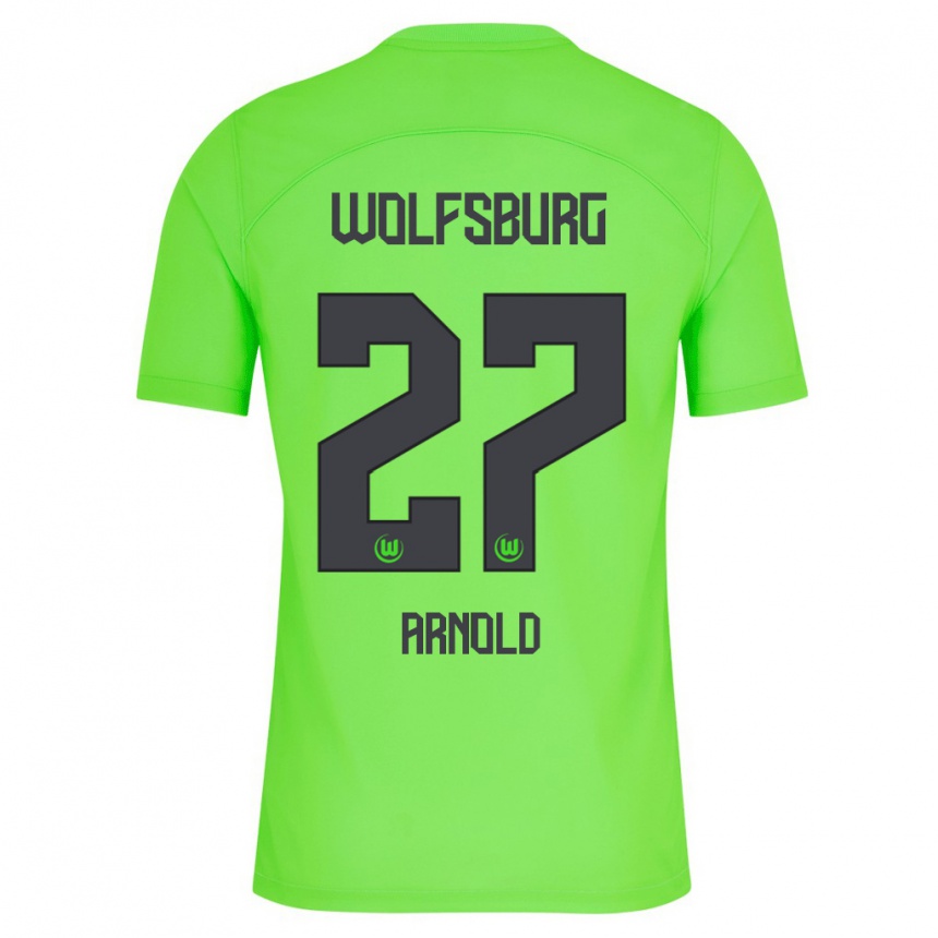 Kids Football Maximilian Arnold #27 Green Home Jersey 2023/24 T-Shirt