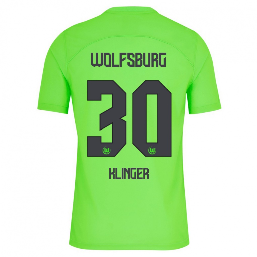 Kids Football Niklas Klinger #30 Green Home Jersey 2023/24 T-Shirt