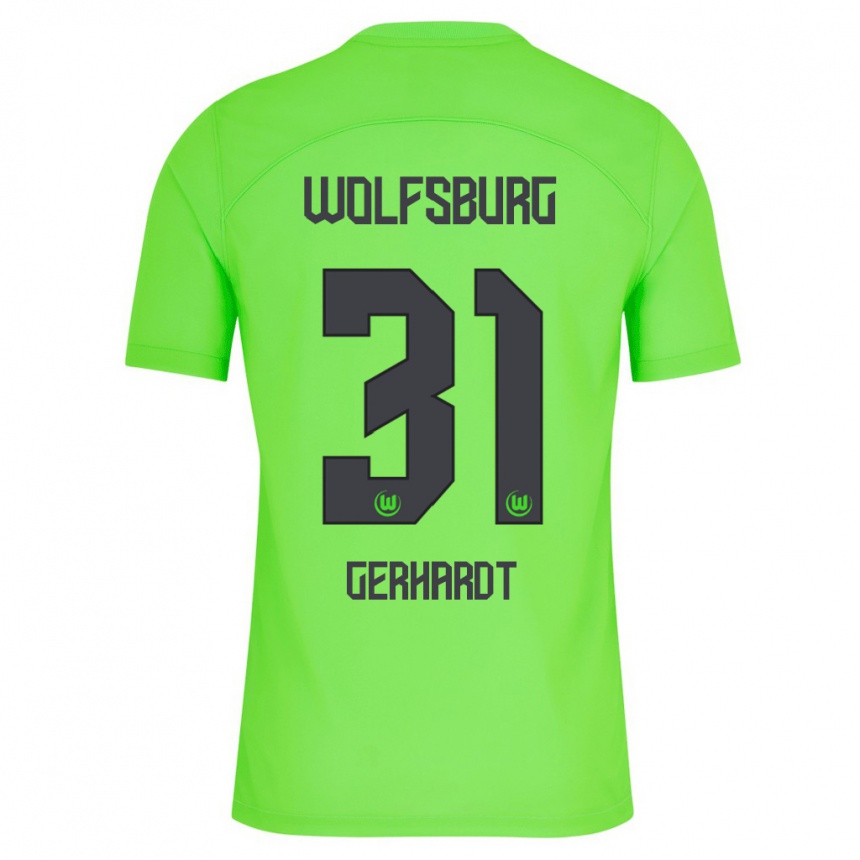 Kids Football Yannick Gerhardt #31 Green Home Jersey 2023/24 T-Shirt