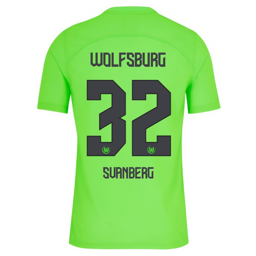 Kids Football Mattias Svanberg #32 Green Home Jersey 2023/24 T-Shirt