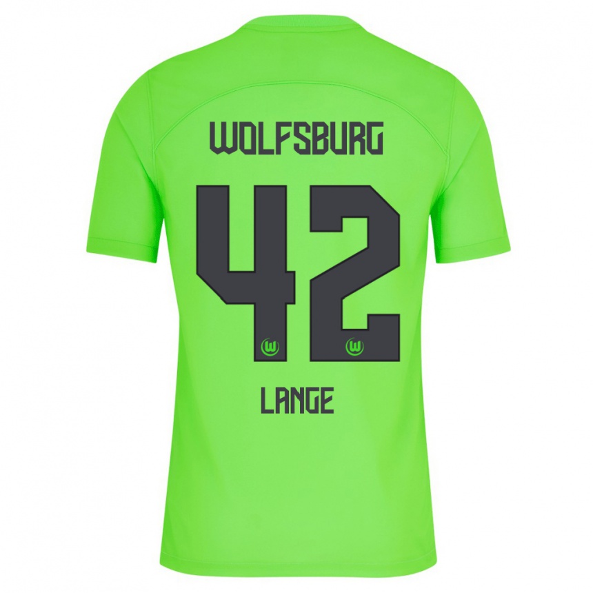 Kids Football Felix Lange #42 Green Home Jersey 2023/24 T-Shirt