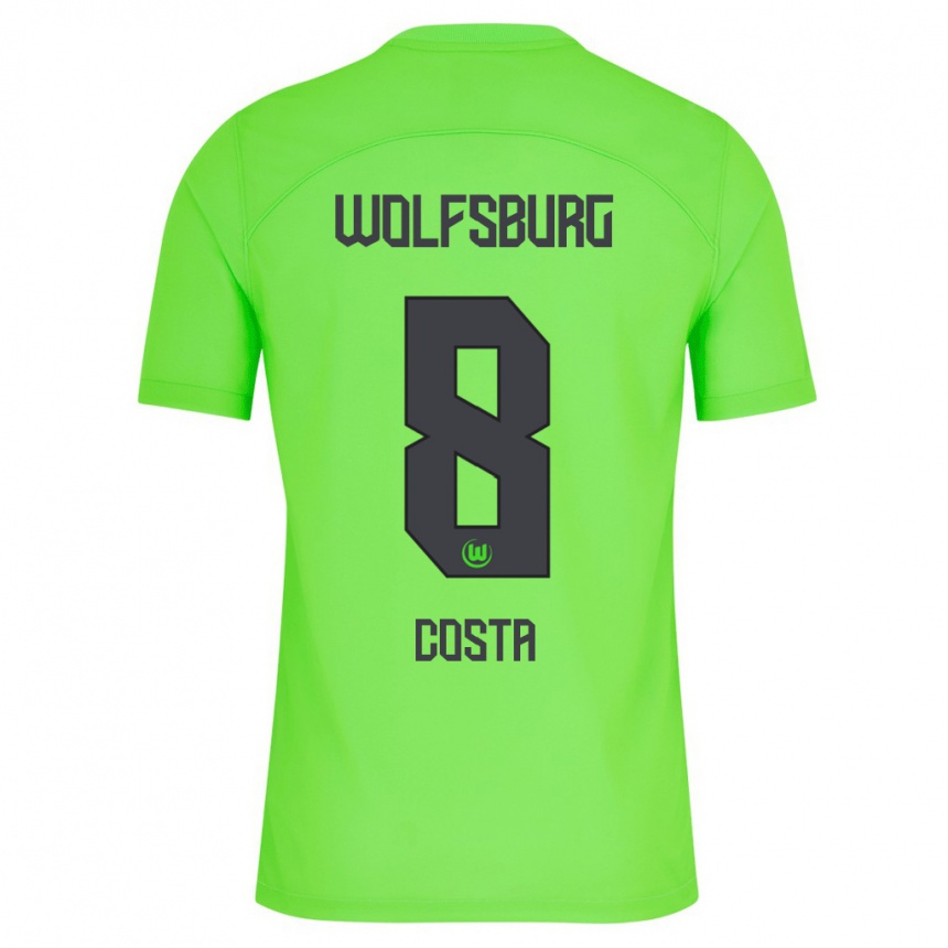 Kids Football Jesse Costa #8 Green Home Jersey 2023/24 T-Shirt