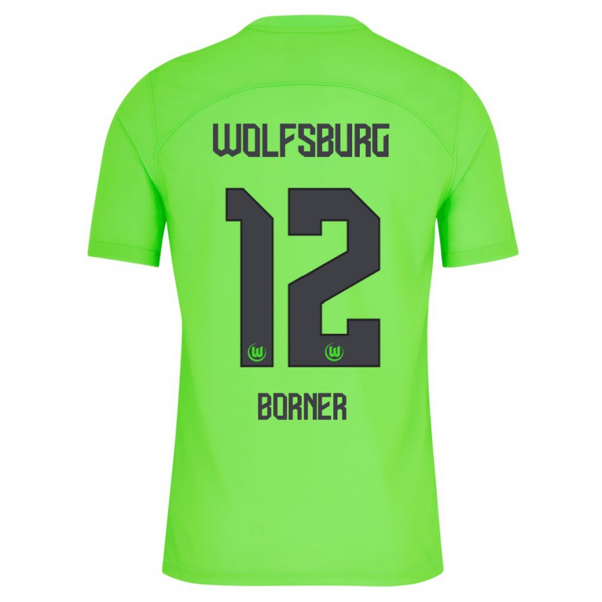 Kids Football Benedikt Börner #12 Green Home Jersey 2023/24 T-Shirt