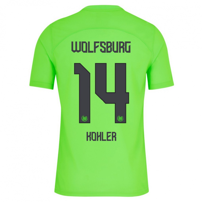 Kids Football Leonard Köhler #14 Green Home Jersey 2023/24 T-Shirt